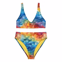 Bikini High Waist - Regnbåge - Flakes