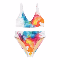 Bikini High Waist - Regnbåge - Splash
