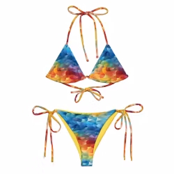 Trekantsbikini - Regnbåge - Flakes