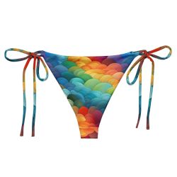 Trekantsbikini underdel - Regnbåge - Fjäll