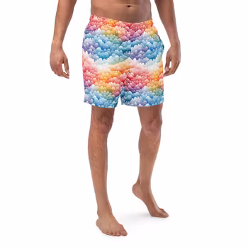 Badshorts - Regnbåge - Moln