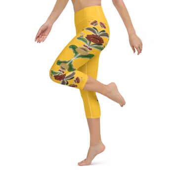 Yoga Capri Leggings - Kurbits gul