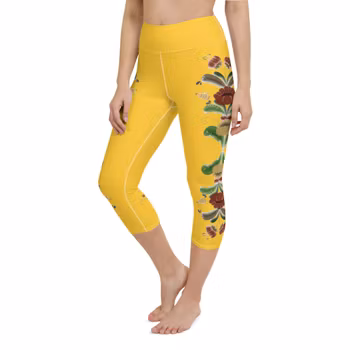 Yoga Capri Leggings - Kurbits gul