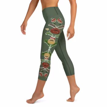 Yoga Capri Leggings - Kurbits - Grön