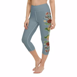 Yoga Capri Leggings - Kurbits - Dalablå