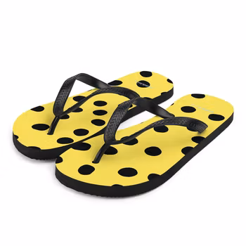 Flip-Flops - Gula med prickar