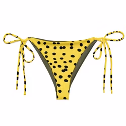Trekantsbikini underdel - Gul med prickar