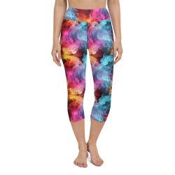 Yoga Capri Leggings - Smokey hot