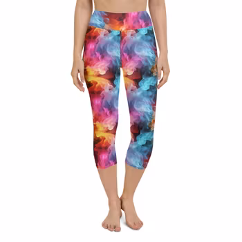 Yoga Capri Leggings - Smokey hot