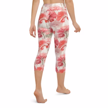 Yoga Capri Leggings - Pelargon