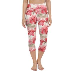 Yoga Capri Leggings - Pelargon