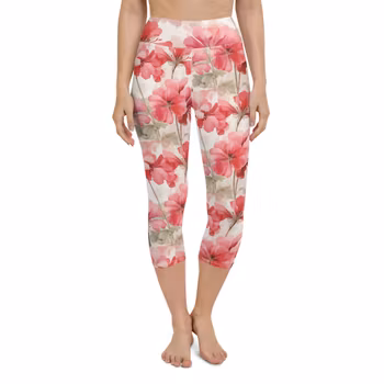 Yoga Capri Leggings - Pelargon