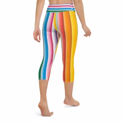 Yoga Capri Leggings - regnbåge
