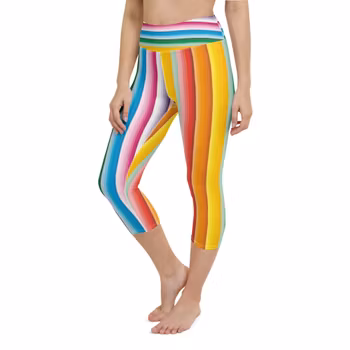 Yoga Capri Leggings - regnbåge