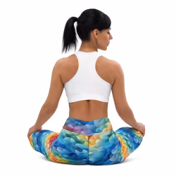 Yoga Leggings - Regnbåge - Flakes