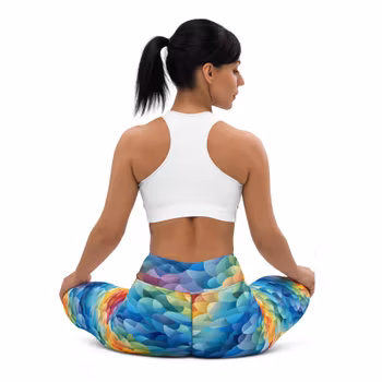 Yoga Leggings - Regnbåge - Flakes