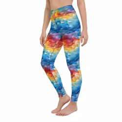 Yoga Leggings - Regnbåge - Flakes