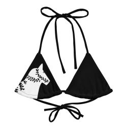 Trekantsbikini överdel - Dalahäst - Svart