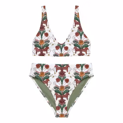 Bikini - High Waist - Kurbitsmönster