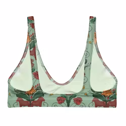 Bikini Top - Kurbitsmönster - Havsgrön