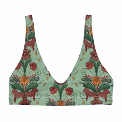 Bikini Top - Kurbitsmönster - Havsgrön