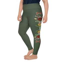 Plus-leggings - Kurbits - Grön