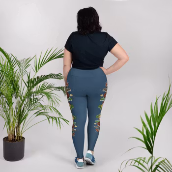 Plus-leggings - Kurbits - Marinblå