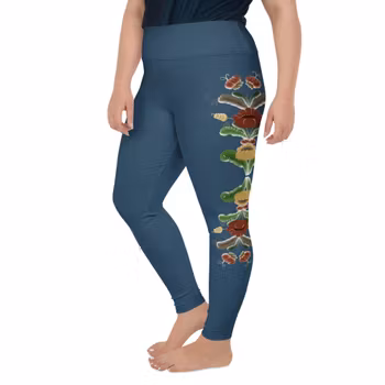 Plus-leggings - Kurbits - Marinblå