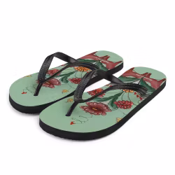 Flip-Flops - Dalahäst och kurbits - Havsgrön