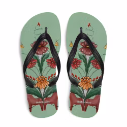 Flip-Flops - Dalahäst och kurbits - Havsgrön