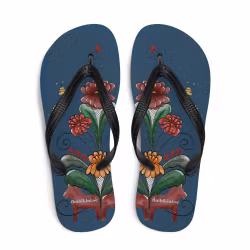 Flip-Flops - Dalahäst och kurbits - Marinblå