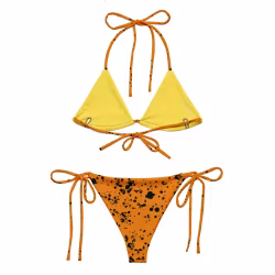 Trekantsbikini - Orange splatter