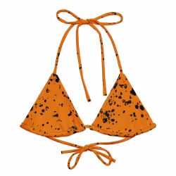 Trekantsbikini överdel - Orange splatter