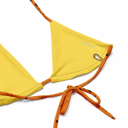 Trekantsbikini överdel - Orange splatter