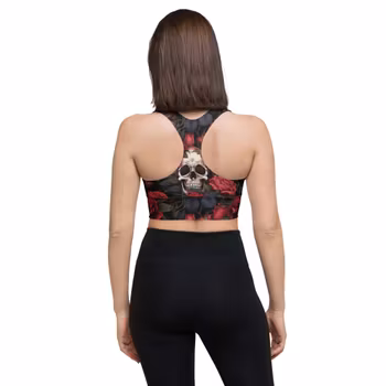 Sport-BH High Impact - Roses & Skulls
