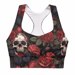 Sport-BH High Impact - Roses & Skulls