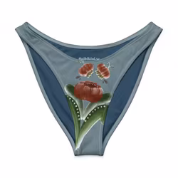 V-formad bikinitrosa - Kurbits Dalablå