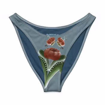 V-formad bikinitrosa - Kurbits Dalablå