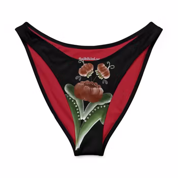 V-formad bikinitrosa - Kurbits Svart