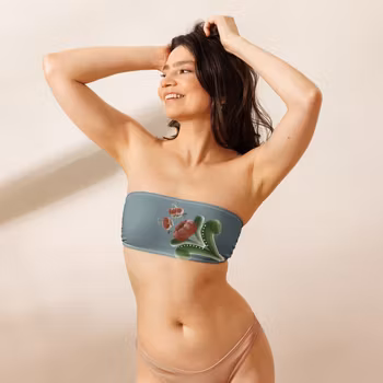 Bandeau bikini top - Kurbits Dalablå