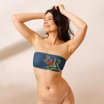 Bandeau bikini top - Kurbits Marinblå