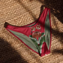 V-formad bikinitrosa - Kurbits Röd