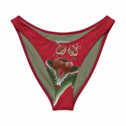 V-formad bikinitrosa - Kurbits Röd