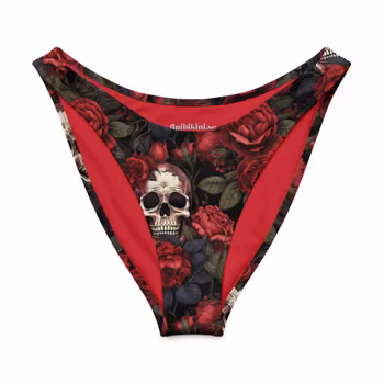 V-formad bikinitrosa - Roses & Skulls