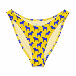 V-formad bikinitrosa - Sverigehästar Gul/Blå
