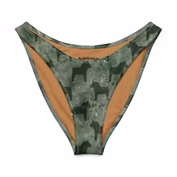 V-formad bikinitrosa - Dalahästar Skogsgrön