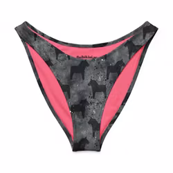 V-formad bikinitrosa - Dalahästar Svart