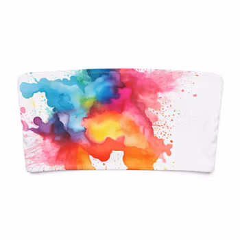 Bandeau bikini top - Regnbåge - Splash