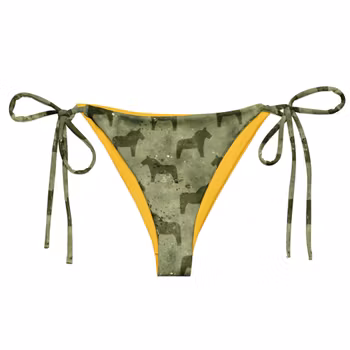 Trekantsbikini underdel - Dalahästar Grön