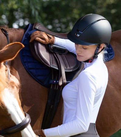 Premier Equine Hjelm - Med glatt mønster